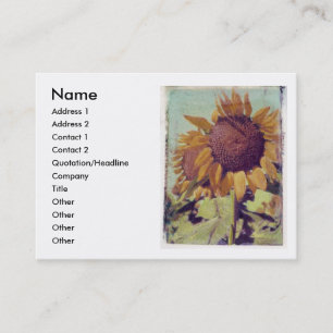 De Visita Tarjeta del perfil del girasol