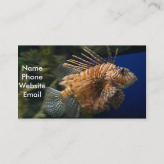 De Visita Tarjeta del perfil del Lionfish