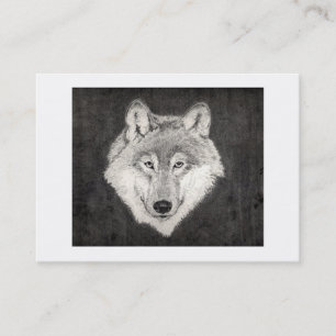 De Visita Tarjeta del perfil del lobo