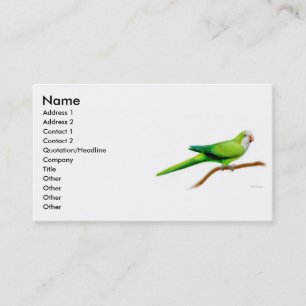 De Visita Tarjeta del perfil del loro del Quaker