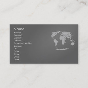 De Visita Tarjeta del perfil del mapa del mundo