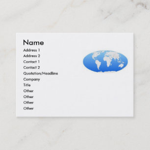 De Visita Tarjeta del perfil del mapa del mundo