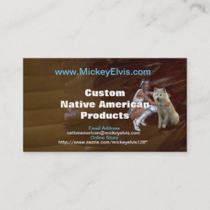 De Visita Tarjeta del perfil del nativo americano