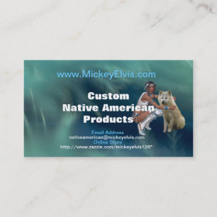 De Visita Tarjeta del perfil del nativo americano
