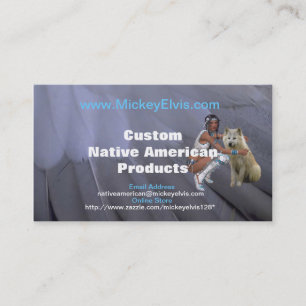 De Visita Tarjeta del perfil del nativo americano