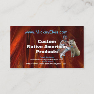 De Visita Tarjeta del perfil del nativo americano