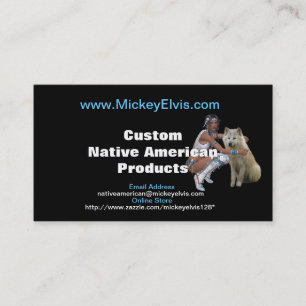 De Visita Tarjeta del perfil del nativo americano