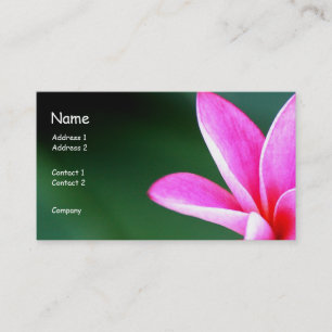 De Visita Tarjeta del perfil del Plumeria