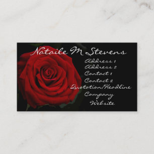 De Visita Tarjeta del perfil del rosa rojo