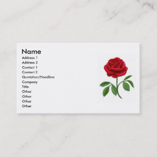 De Visita Tarjeta del perfil del rosa rojo