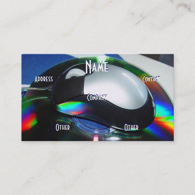 De Visita Tarjeta del perfil del técnico del ordenador (Anverso)