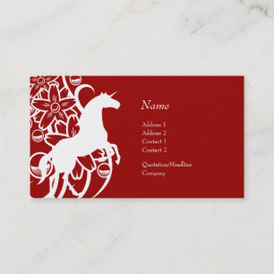 De Visita Tarjeta del perfil - unicornio decorativo