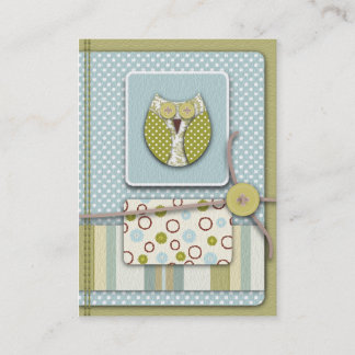 De Visita Tarjeta del recordatorio del búho