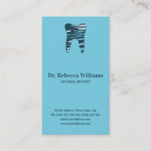 De Visita Tarjeta Dentista Clínica Dental Dental Blue Sketch