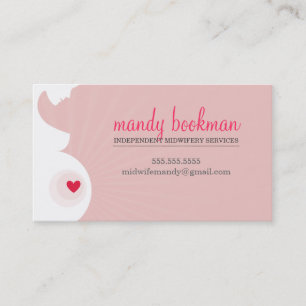 De Visita TARJETA DOULA MIDWIFE TARJETA gestante corazón beb