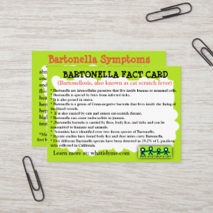De Visita Tarjeta educativa sobre Bartonella