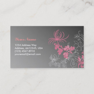 De Visita Tarjeta floral elegante del perfil