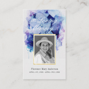 De Visita Tarjeta fotográfica conmemorativa Hydrangea Waterc