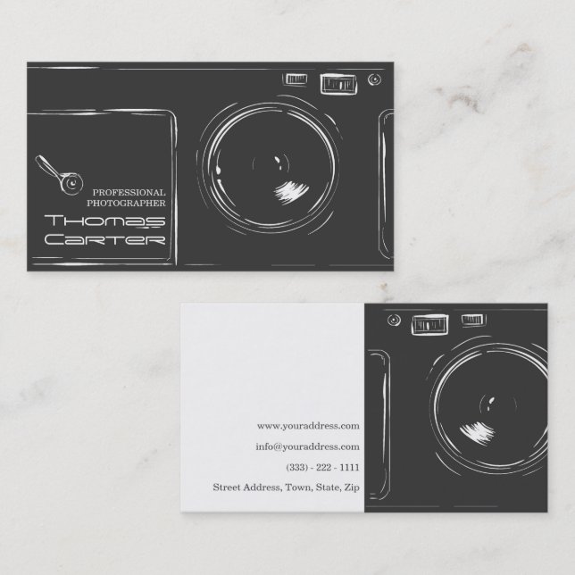 De Visita Tarjeta fotográfica digital profesional (Anverso / Reverso)