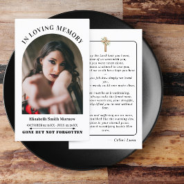 De Visita Tarjeta fotográfica Oceania Simple Funeral Memoria