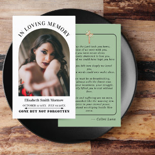 De Visita Tarjeta fotográfica Oceania Simple Funeral Memoria