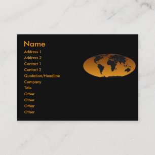 De Visita Tarjeta geográfica del perfil