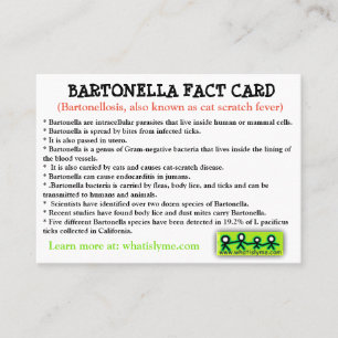 De Visita Tarjeta informativa sobre Bartonella