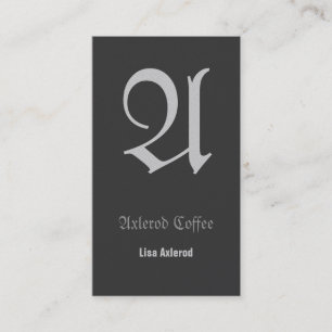 De Visita Tarjeta inicial Fraktur Grays