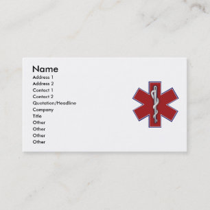 De Visita Tarjeta médica del perfil