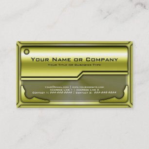 De Visita Tarjeta metálica Hi Tech Faux Versión 3 con logoti