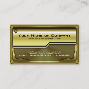 De Visita Tarjeta metálica Hi Tech Faux Versión 3 con logoti