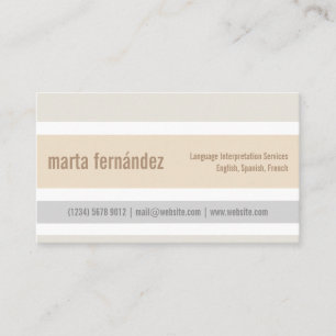 De Visita Tarjeta minimalista traductor intérprete idiomas