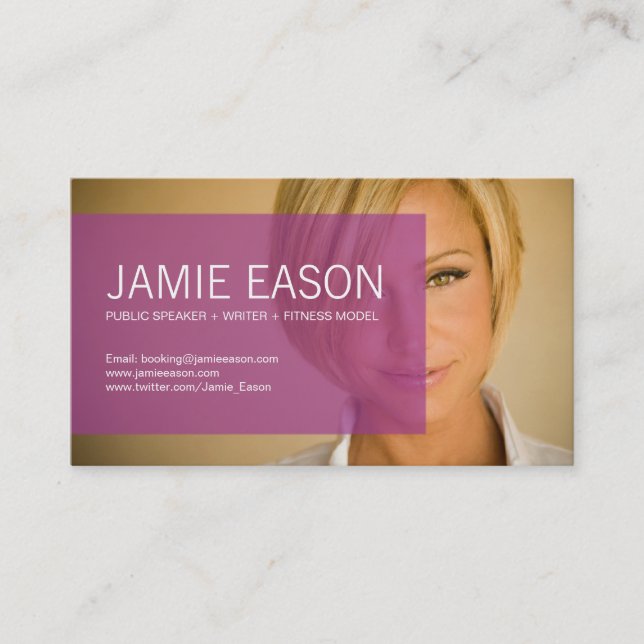 De Visita Tarjeta moderna del perfil - Jamie Eason (Anverso)