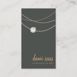 De Visita tarjeta moderna funky collar elegante amarillo gri