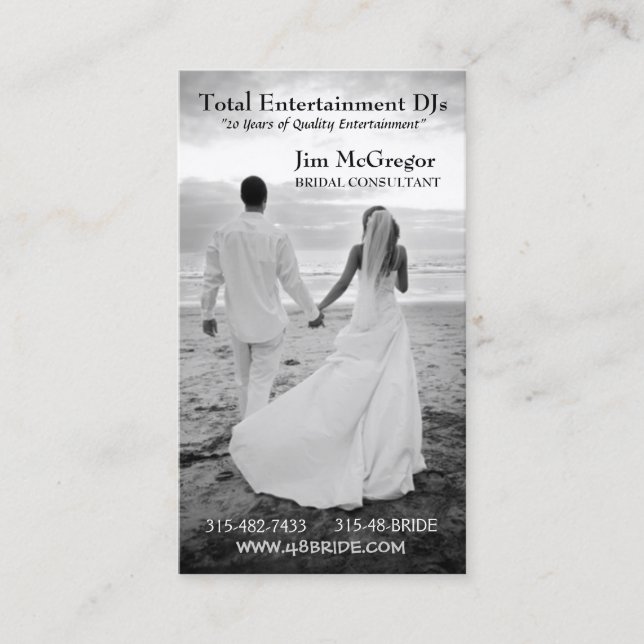 De Visita Tarjeta nupcial (Anverso)