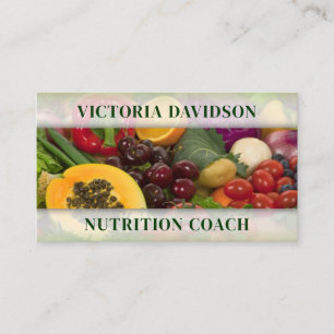 De Visita Tarjeta nutricionista/de vida saludable para fruta