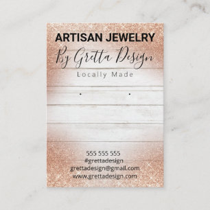 De Visita Tarjeta para mostrar joyas artesanales Rosa Purpur
