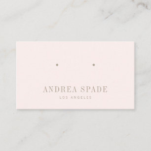 De Visita Tarjeta para mostrar las joyas pastel rosadas clá