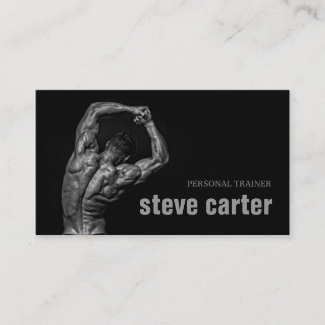 De Visita Tarjeta personal profesional del Bodybuilder del (Anverso)
