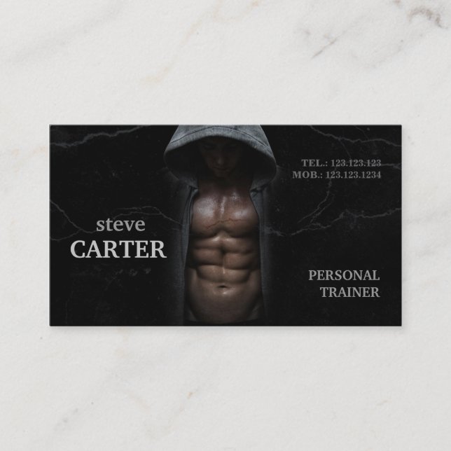 De Visita Tarjeta personal profesional del Bodybuilder del (Anverso)