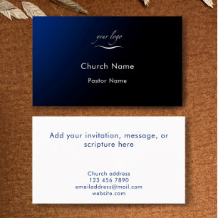 De Visita Tarjeta personalizada moderna azul gradiente Igles