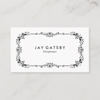De Visita Tarjeta personalizada vintage ornamental floral