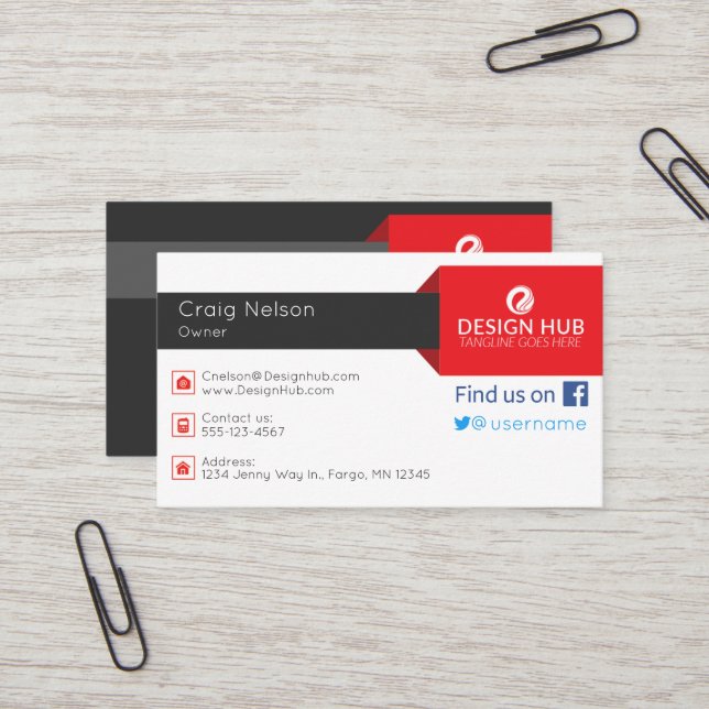 De Visita Tarjeta profesional (Anverso/Reverso In Situ)