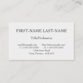 De Visita Tarjeta profesional básica del perfil