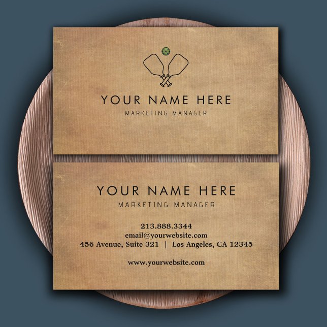 De Visita tarjeta profesional Brown Pickleball (Subido por el creador)