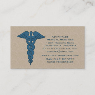 De Visita Tarjeta profesional Caduceus, azul
