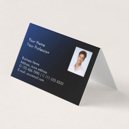 De Visita Tarjeta Profesional Código QR Foto Moderna Gradien