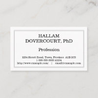 Tarjeta profesional corporativa del perfil