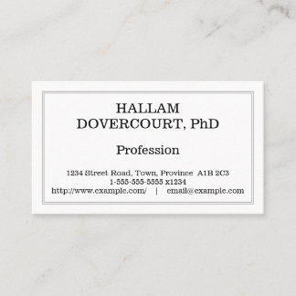 De Visita Tarjeta profesional corporativa del perfil
