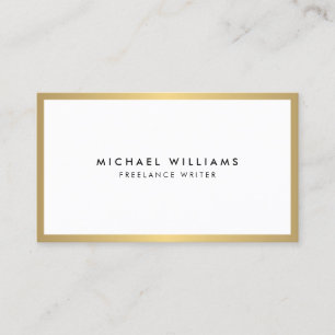 De Visita Tarjeta profesional Faux Gold y White